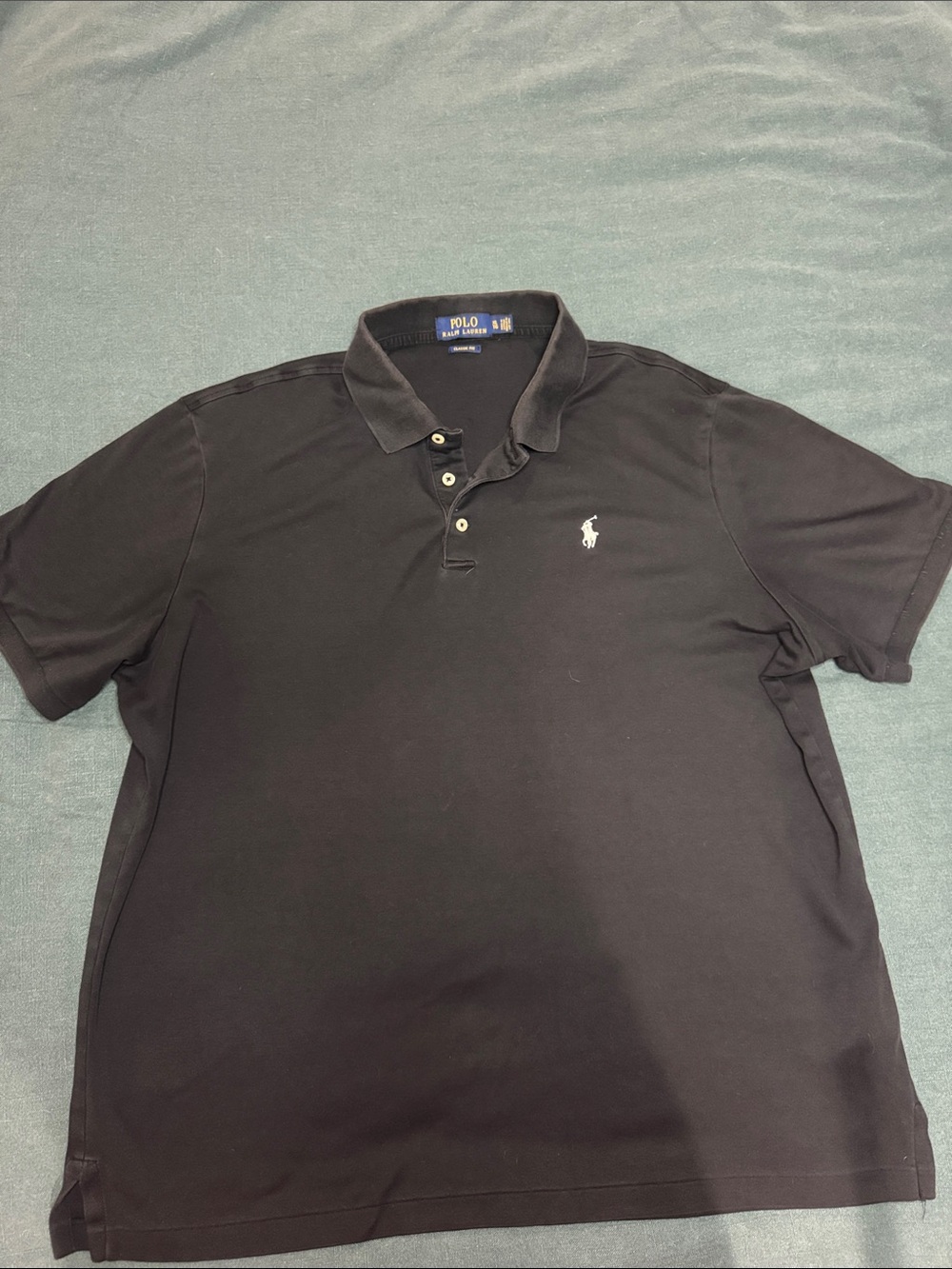 Polo by Ralph Lauren Men’s Black Polo with White Pony Logo
